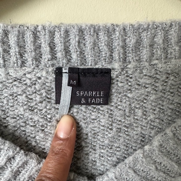 Sparkle & Fade Wool  Sweater Gray Size Medium - Picture 4 of 4